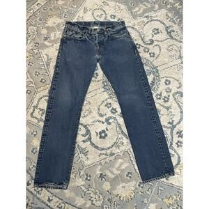 RRL Ralph Lauren Slim Fit Selvedge Jeans Men 32x32 Dark Wash Denim